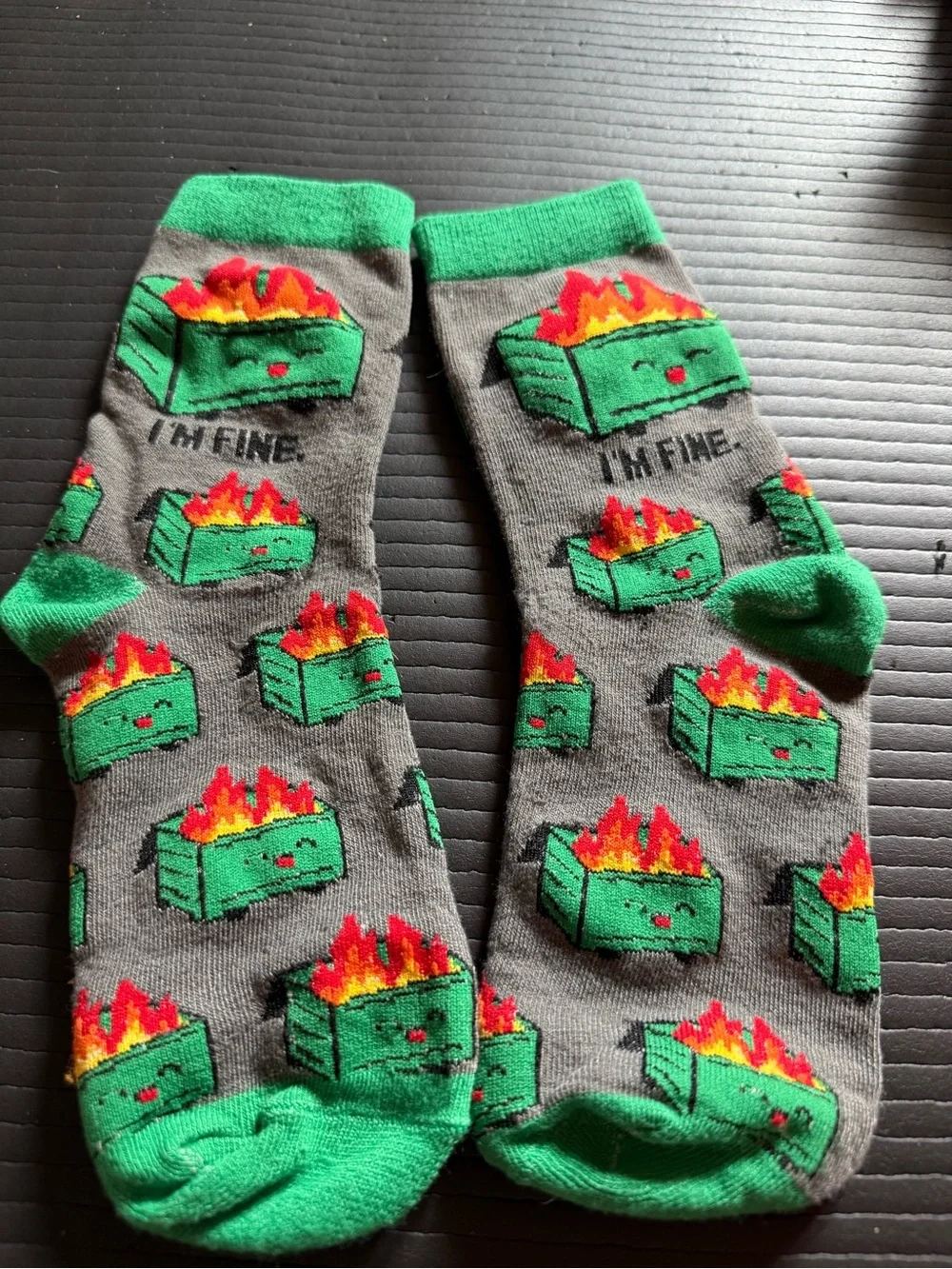 Set of 3 Dumpster Fire Socks